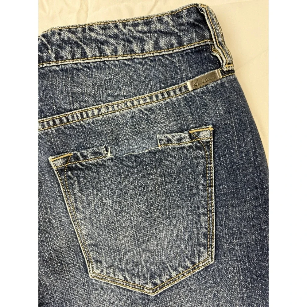 Kancan Distressed High Rise Frayed Hem Relaxed Denim Shorts 7/27 Women's Shorts - Picture 7 of 9